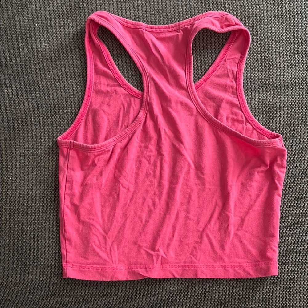 Pink Racerback Crop Top - Picture 2 of 2